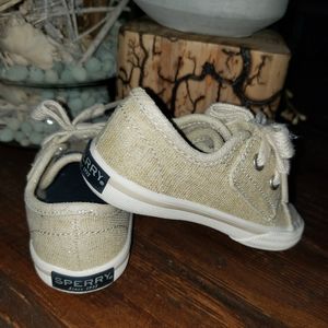 Cream sparkle Sperry